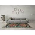 thumbnail image 3 of Ahgly Company Indoor Round Persian Light Blue Traditional Area Rugs, 6' Round, 3 of 4