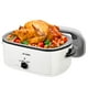 thumbnail image 1 of Horno asador eléctrico 26QT, asador de pavo eléctrico con tapa de visualización y auto-rociado, horno asador de pavo de acero inoxidable, blanco, 1 of 5