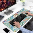 thumbnail image 2 of Long Mouse Pads for Desk,Green Pioneer Flower and Leaf Desk Mats on Top Of Desks, Desk Mouse Pad Extra Large with 3mm Non-Slip Base and Stitched Edge for Gaming,Office,Work,Home 31.5"x15.7", 2 of 6