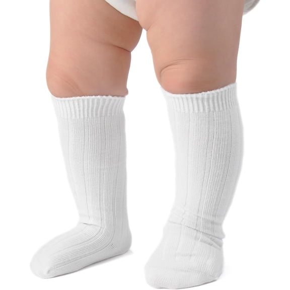 Baby Girl Socks Baby Knee High Socks Seamless Ribbed/Cable Knit Socks for Boys Newborn Infant Toddler