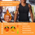 thumbnail image 3 of COMFREE Neoprene Sauna Suit for Men Waist Trainer Sweat Vest Zipper Body Shaper with Adjustable Tank Top, 3 of 7