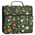 thumbnail image 5 of FORMRS Zipper Binder with Shoulder Strap 2-inch Ring 500 Sheet Capacity File Bag, Green Flowers Pattern, 5 of 5