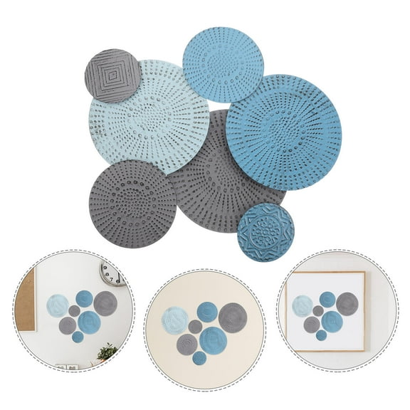 LOLIPPYY 1Set Lightweight Modern Metal Plates Wall Decor Round Iron Disc for Stylish Home Or Office
