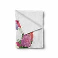 thumbnail image 2 of Letter B Soft Flannel Fleece Throw Blanket, Romantic ABC Sign with Fresh Spring Blossoms Colorful Feminine Alphabet Design, Cozy Plush for Indoor and Outdoor Use, 60" x 80", Multicolor, by Ambesonne, 2 of 6
