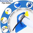 thumbnail image 3 of 2 juegos de soportes para tuberías de piscina, suelo de plástico, soportes para manguera de piscina con cinta y bridas para cables, abrazaderas de manguera de acero inoxidable, 3 of 5