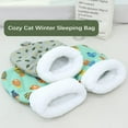 thumbnail image 3 of Cozy Cat Winter Beds - 360 Comfortable Pet Snuggle Sack (Green) with Warm Sleeping Bag for Indoor Cats, 3 of 8