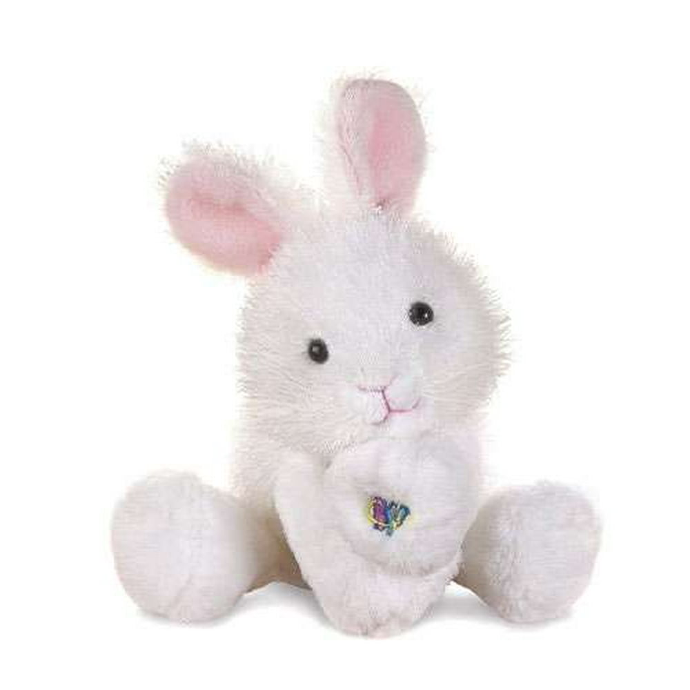 black and white stuffed rabbit