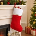 thumbnail image 6 of 12Pcs Classic Large Christmas Stockings,17 Inch Red & White Xmas Hanging Stocking Ornament with Hanging Loop,for Fireplace Mantel Home Holiday Party Christmas Tree Decoration, 6 of 7