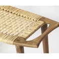 thumbnail image 4 of Butler Specialty Tristan Wood And Rattan Stool In Natural, 4 of 4