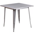 thumbnail image 1 of Bowery Hill 31.5" Square Metal Dining Table in Silver, 1 of 9