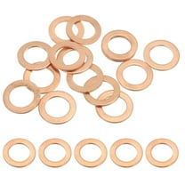 Uxcell M14 Copper Washer Sealing Ring, 14mm ID 22mm OD 1.5mm Thickness Metric Sealing Gasket Crush Washer 15 Pieces