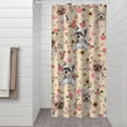 thumbnail image 2 of Yorkie Dog and Flower Florals Shower Curtain 36"x72" ,Bathroom Decorative Shower Curtains Set with 12 Hooks,Modern Waterproof Washable Shower Curtain, 2 of 6