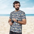 thumbnail image 4 of Wukai Tropical Sloth Print Men's Short-Sleeved Mesh T-Shirt,Quick-Dry Short Sleeve Workout T-Shirt-X-Small, 4 of 8