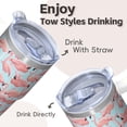 thumbnail image 4 of Flamingo Coffee Travel Mug 20OZ Stainless Steel Insulated with Handle Tumbler Cup Leak Proof Double Wall Vacuum Ideal for Daily Use Gifts for Women Girls on Birthday Christmas Summer, 4 of 6