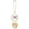 thumbnail image 1 of Flag Country Script South Korea Car Keychain Angel Wing Pendant, 1 of 4