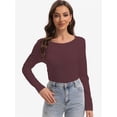thumbnail image 5 of Women's Long Sleeve Tunic Top - Basic Round Neck Casual Tee Shirt for Fall Fashion, 5 of 6