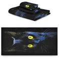 thumbnail image 2 of Coolnut 3 Piece Bath Towels Set, Super Soft Absorbent Black Cat Towels for Bathroom Gym Spa Hotel Decor Wash cloth, 2 of 7