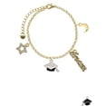 thumbnail image 2 of Delight Jewelry Silvertone 3-D Graduation Hat with 2025 Goldtone Dream Big Charm Bracelet, 7.5+2" Extender, 2 of 4