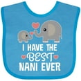 thumbnail image 3 of Inktastic Best Nani Ever Grandchild Boys or Girls Baby Bib, 3 of 4