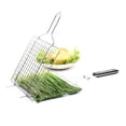 thumbnail image 2 of Rejilla De Barbacoa De Acero Inoxidable Rejilla De Cocción De Alimentos Cuadrada Ligera Portátil Rejilla De Asa Ajustable Sweethay HA017494-00, 2 of 7