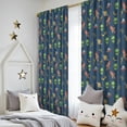 thumbnail image 5 of Blackout Kids Curtains,Alien Rocket Deep Blue Pattern Children's Insulated Curtains Set Of 2,Bedroom Essentials,Toddler Room Decor 52"x84", 5 of 5
