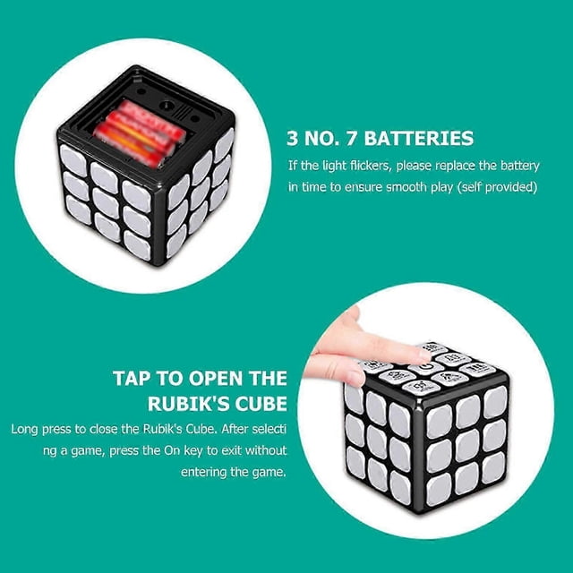 Led Flashing Cubes Memory Game Electronic Handheld Game, 5 Brain Memory Games For Kids
