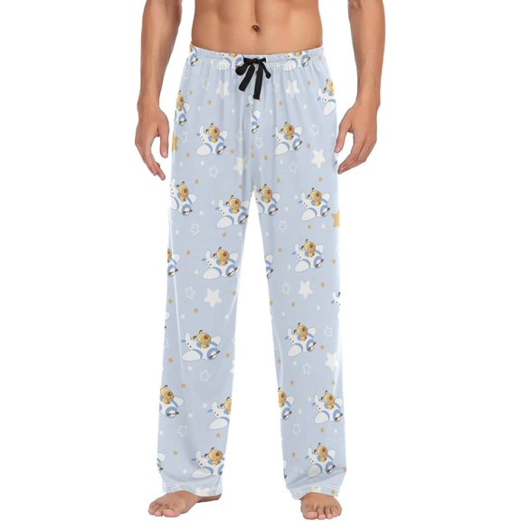 GZHJMY Cute Cartoon Dog Mens Pajama Pants, Comfortable and Soft Men Pajama Bottoms with Pockets and Drawstring, Christmas New Year Birthday Father's Day