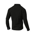 thumbnail image 5 of UTSJKR Men's Button Placket Three Quarter Sleeve Linen-Blend Button up Collared Shirt, Casual Beach Top, Summer Seaside Vacation Daily Leisure Wear Black M, 5 of 8