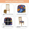 thumbnail image 4 of Pioneer Flower Seat Covers for Dining Room Chairs Set Of 4,Stretch Printed Washable Chair Seat Cover with Elastic Ties and Button,Removable Waterproof Couch Cushion Covers, 4 of 6
