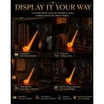 thumbnail image 5 of Dragon Bookshelf Nook Light, 3D Printed Fire-Breathing Fantasy Shelf Decor | Flying Dragon Design | Red or Blue Flame | Large & Small Options | Book Lover Gift | Halloween Shelf Display, 5 of 7