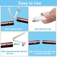thumbnail image 4 of Unique Bargains 8.5x5.5mm Kayak Paddle Snaps, Hollow Button Single Pin Lock Tube Spring Clips for Tent Pole, 10 Pack, 4 of 6