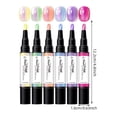 thumbnail image 2 of 6 Colors Nail Polish Pen Set, Pearl Shimmer Nail Polish Pens, Water Based Nail Art Polish, Quick Dry Nail Paint Markers with Brush Tip for DIY Home Manicure, No UV Lamp Needed, 2 of 9