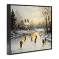 thumbnail image 2 of Stupell Industries Traditional Vintage Winter Ice Skaters Black Framed Giclee Art, 30 x 24, by Arlington Prints, 2 of 8