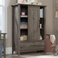 thumbnail image 2 of Pemberly Row Engineered Wood Armoire with Sliding Door in Pebble Pine, 2 of 19