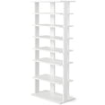 thumbnail image 1 of Patiojoy 7-Tier Double Rows Shoe Rack Vertical Wooden Shoe Storage Organizer Patented White, 1 of 10