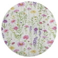 thumbnail image 3 of Floral Colorful Flower Washable Round Rug -Circle Area Rugs for Nursery Bedroom, Vintage Non Slip Non Shedding Low Pile Carpet for Living Room Coffee Table Entryway, 3 of 6
