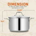 thumbnail image 2 of NutriChef Heavy Duty 8 Qt Stainless Steel Soup Stock Pot w/ Handles & Lid, 2 of 5