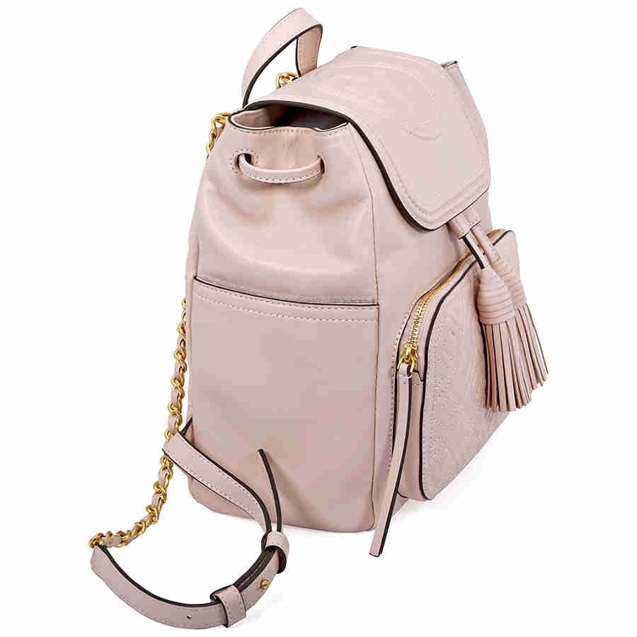 tory burch fleming backpack shell pink