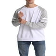 thumbnail image 4 of OUSITAID Chandails en Molleton pour Hommes Manches Longues T-shirt Patchwork Col Ample Pull, 4 of 6
