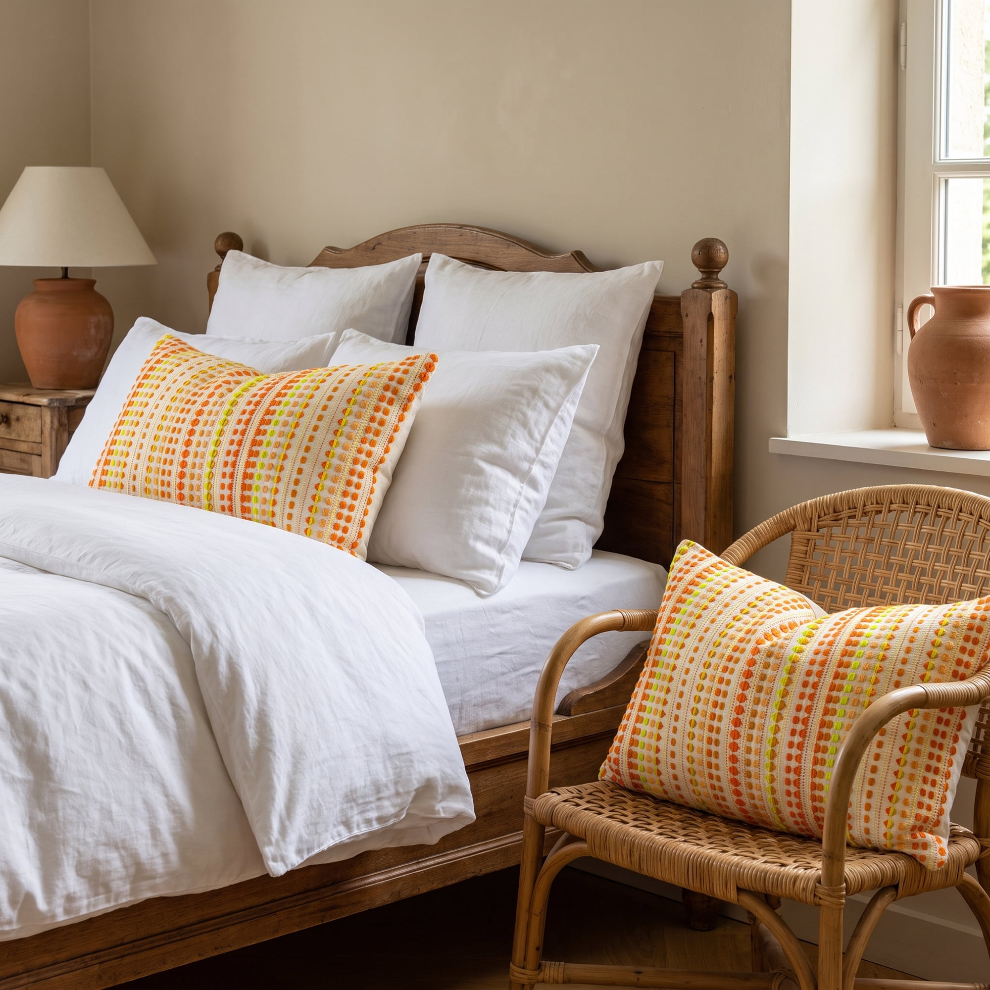 Unique Bargains Chenille Geometric Throw Pillow Covers 2 Pc Striped Cases Yellow 20"x12"