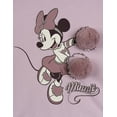 thumbnail image 3 of Disney Minnie Mouse Fleece Drop Shoulder Pullover Sweatshirt and Ribbed Flare Leggings Outfit Set Toddler to Big Kid, 3 of 5