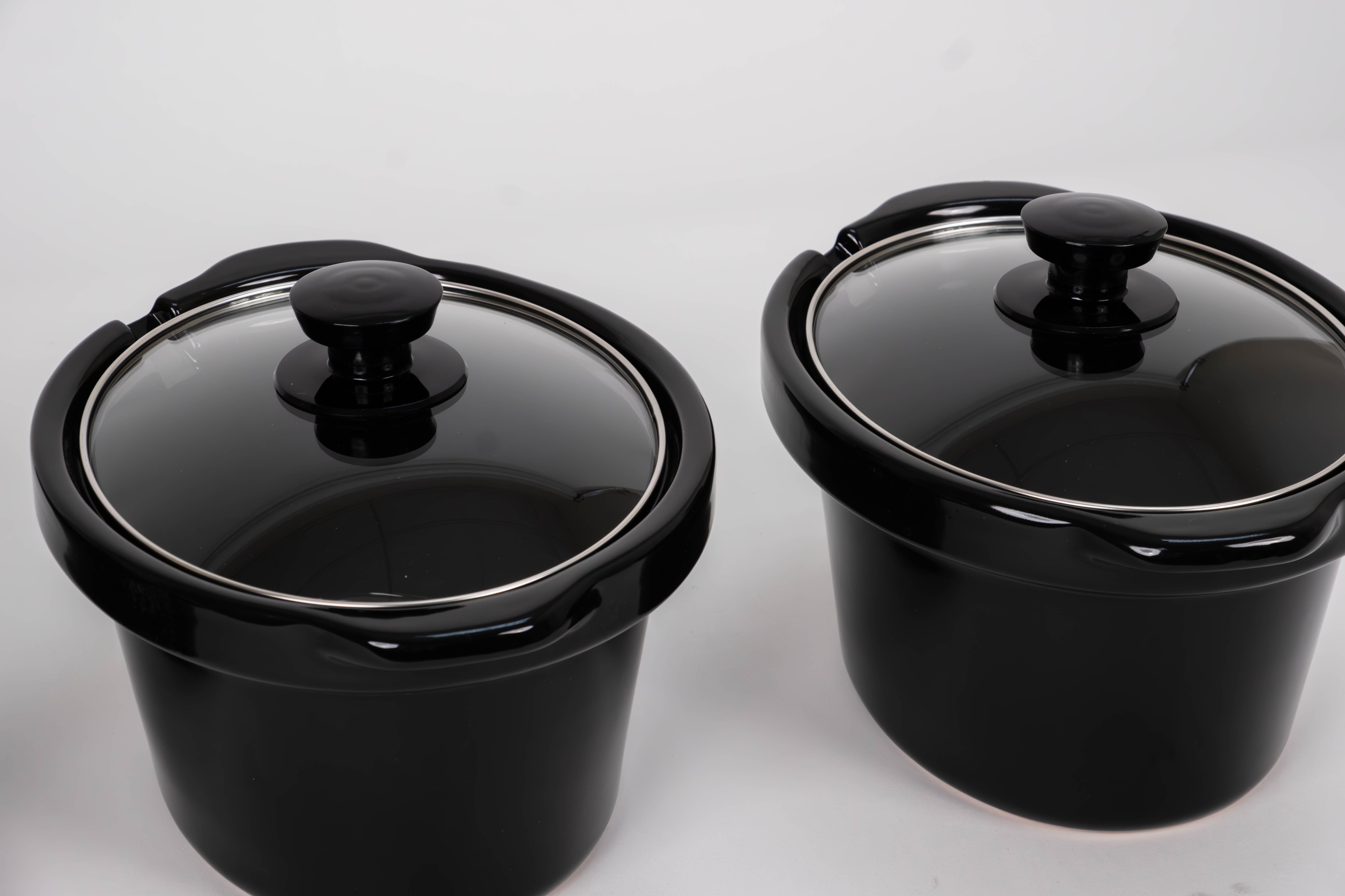 Culinary Chef 3 x 2.5 Qt. Triple Slow Cooker, Individual Temperature Controls, Tempered Glass Lids, Stainless Steel