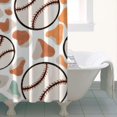 thumbnail image 4 of Colorful Camo Baseballs Pattern Shower Curtain 36"x72" ,Bathroom Decorative Shower Curtains Set with 12 Hooks,Modern Waterproof Washable Shower Curtain, 4 of 6