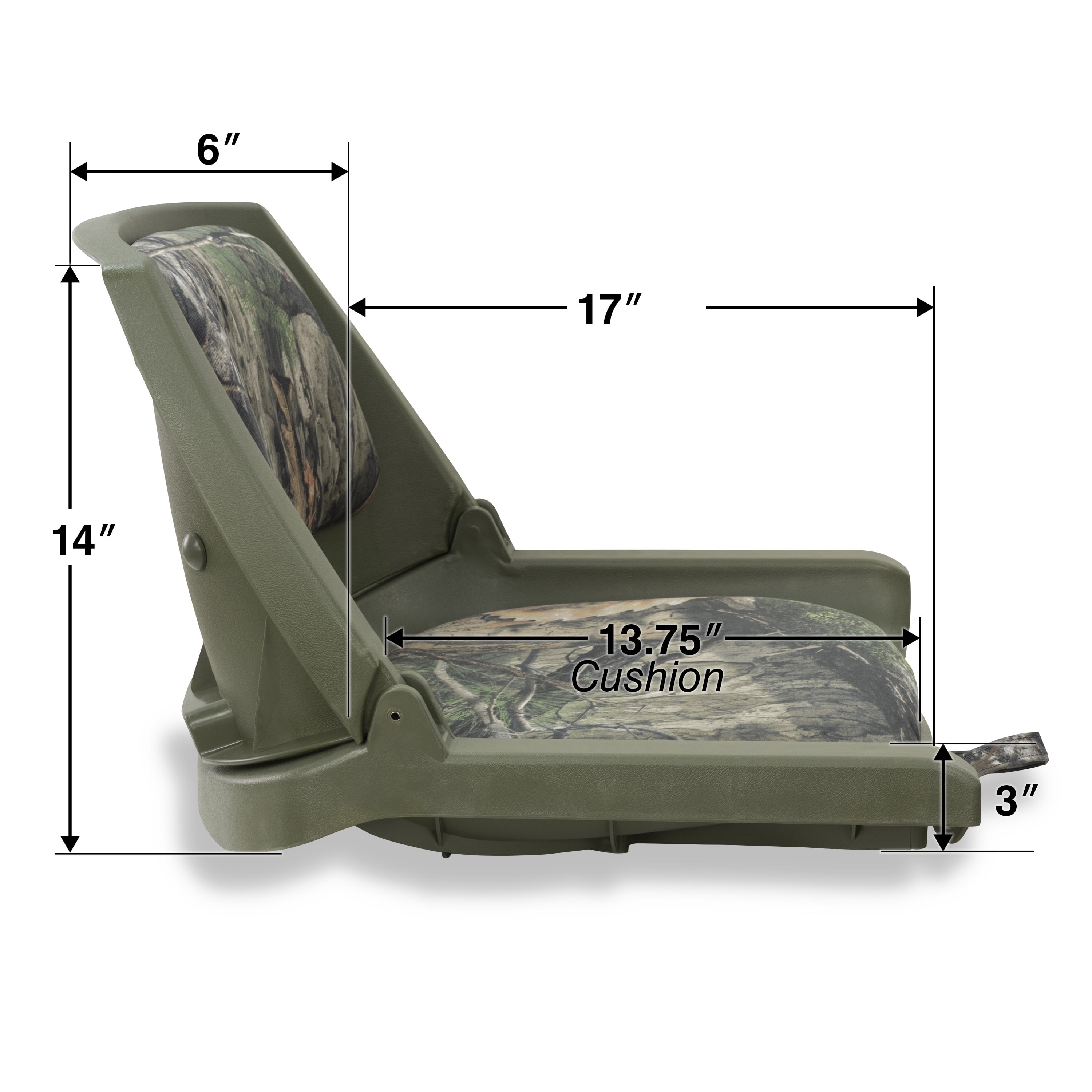 (2 pack) Springfield Marine Traveler Folding Fishing Boat Seat - Mossy Oak Duck Blind - 20"
