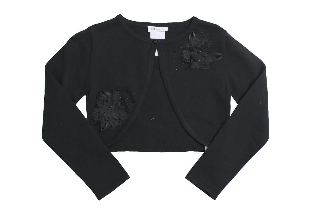 girls black cardigan sweater