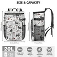 thumbnail image 3 of Travel Cooler Bag - Scribble Dogs Camping Beer Cooler Backpack with Bottle Opener- Waterproof Insulated Picnic Backpacks - Cooler Bag for Beach, 3 of 6