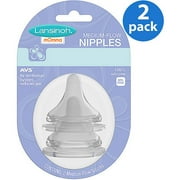 (2 pack) (2 Pack) Lansinoh Natural Wave Medium Flow Nipples - 2 CT2.0 CT