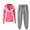Pink, variant on CFLVAEK Sweatsuits for Women 2pcs Outfits Plus Size Zip Up Hooded Jackets Casual Drawstring Waist Jogger Pants Fall Winter Workout Sets Pink XL