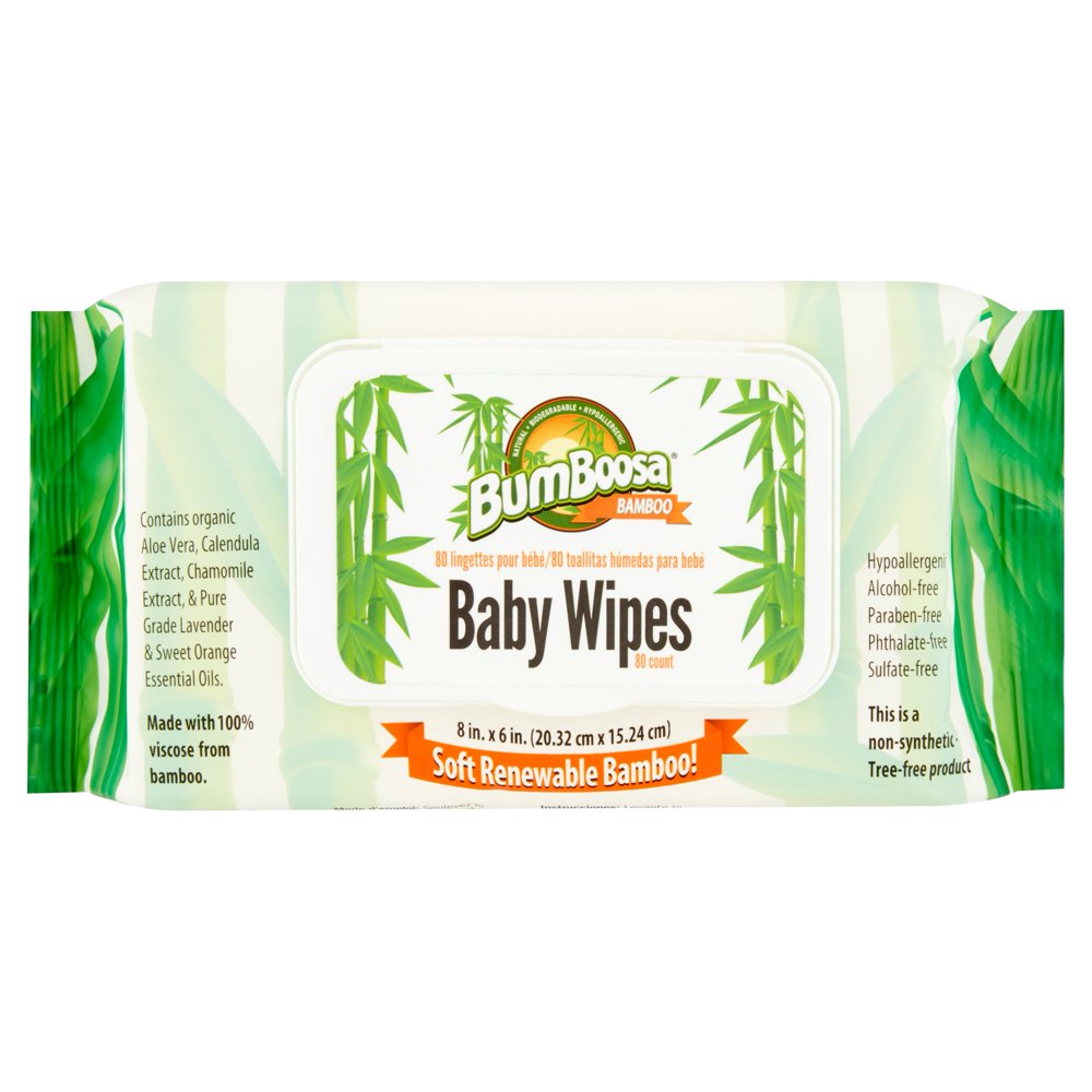 Bumboosa Bamboo Baby Wipes, 80 Count