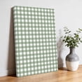 thumbnail image 3 of Canvas Wall Art Sage Green Canvas Art Print Buffalo Plaid Pictures Wall Decor for Living Room Bedroom Artwork Decorations Stretched Framed Ready to Hang 20"x30", 3 of 9